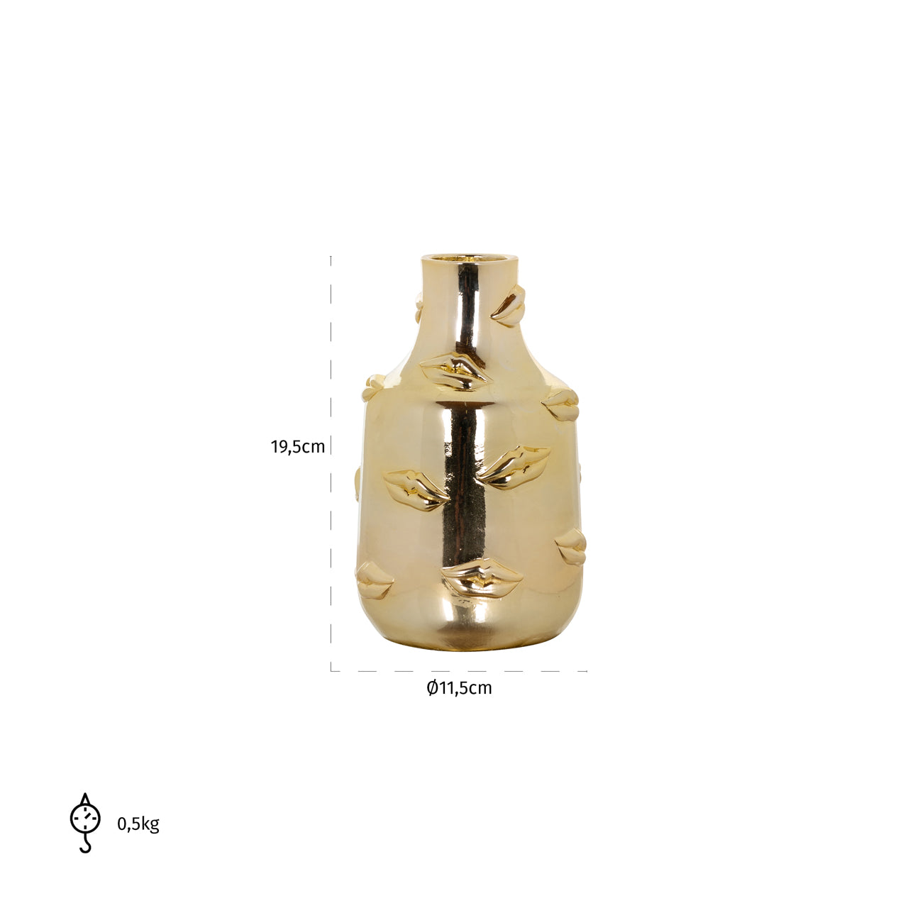 Richmond Möbel | Vase Kisses | Gold