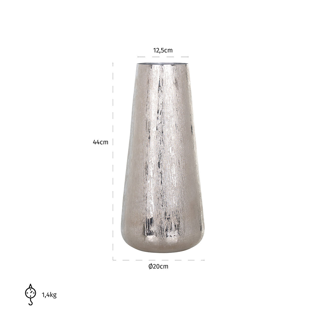 Richmond Möbel | Vase Jelte groß | Silber