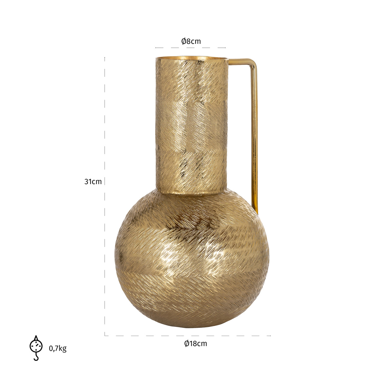 Richmond Möbel | Vase Leia | Gold