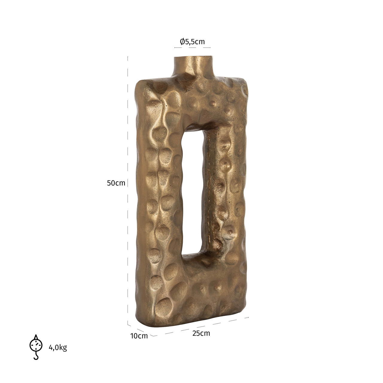 Richmond Möbel | Vase Samuel | Brushed-gold