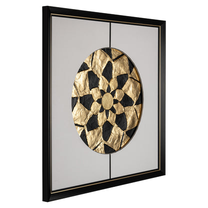 Richmond Möbel | Wandkunst Sun | Black-gold