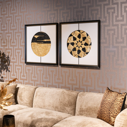 Richmond Möbel | Wandkunst Moon | Black-gold
