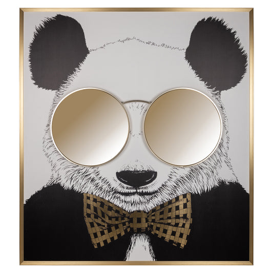 Richmond Möbel Wandkunst Panda black/gold | 211628