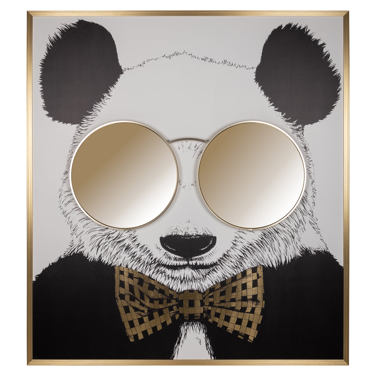 Richmond Möbel | Wandkunst Panda | Black-gold
