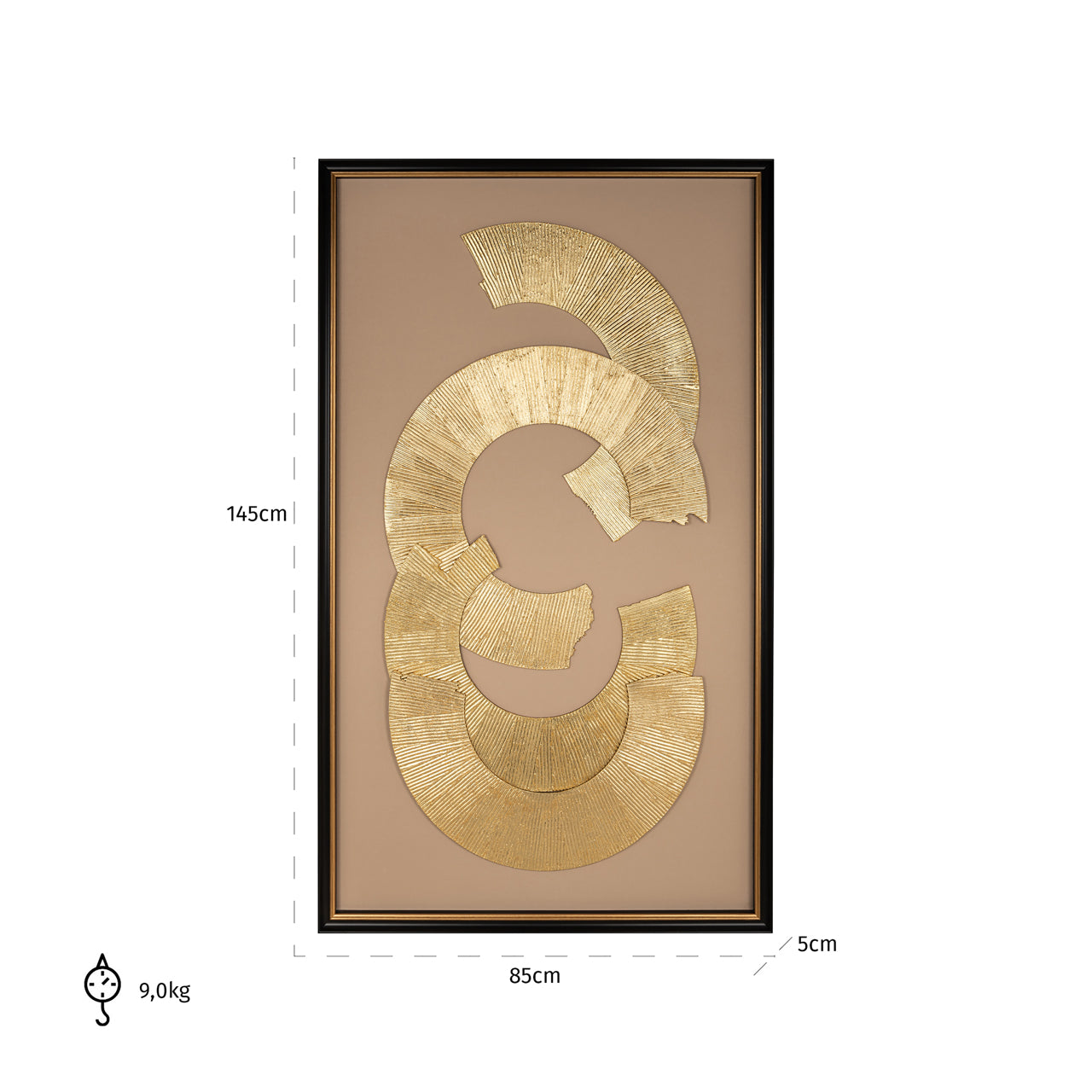 Richmond Möbel | Wandkunst Eden | Black-gold