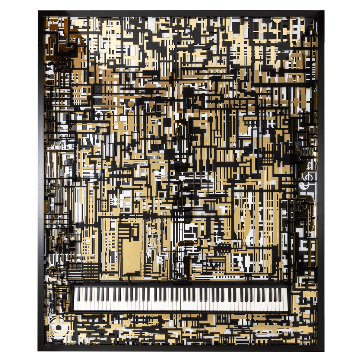 Richmond Möbel Wandkunst Wibi black/gold | 211639