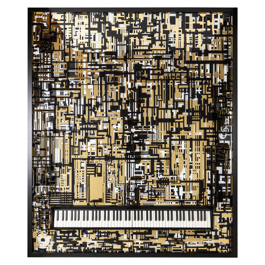 Richmond Möbel Wandkunst Wibi black/gold | 211639