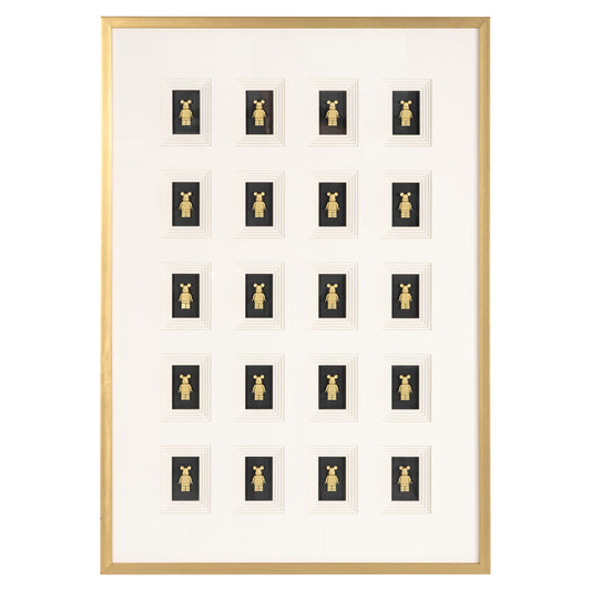 Richmond Möbel Wandkunst Bear black/gold | 212632