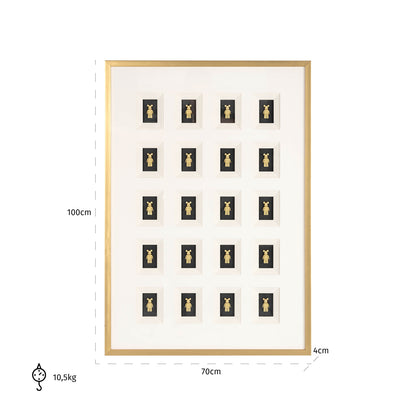 Richmond Möbel | Wandkunst Bear | Black-gold