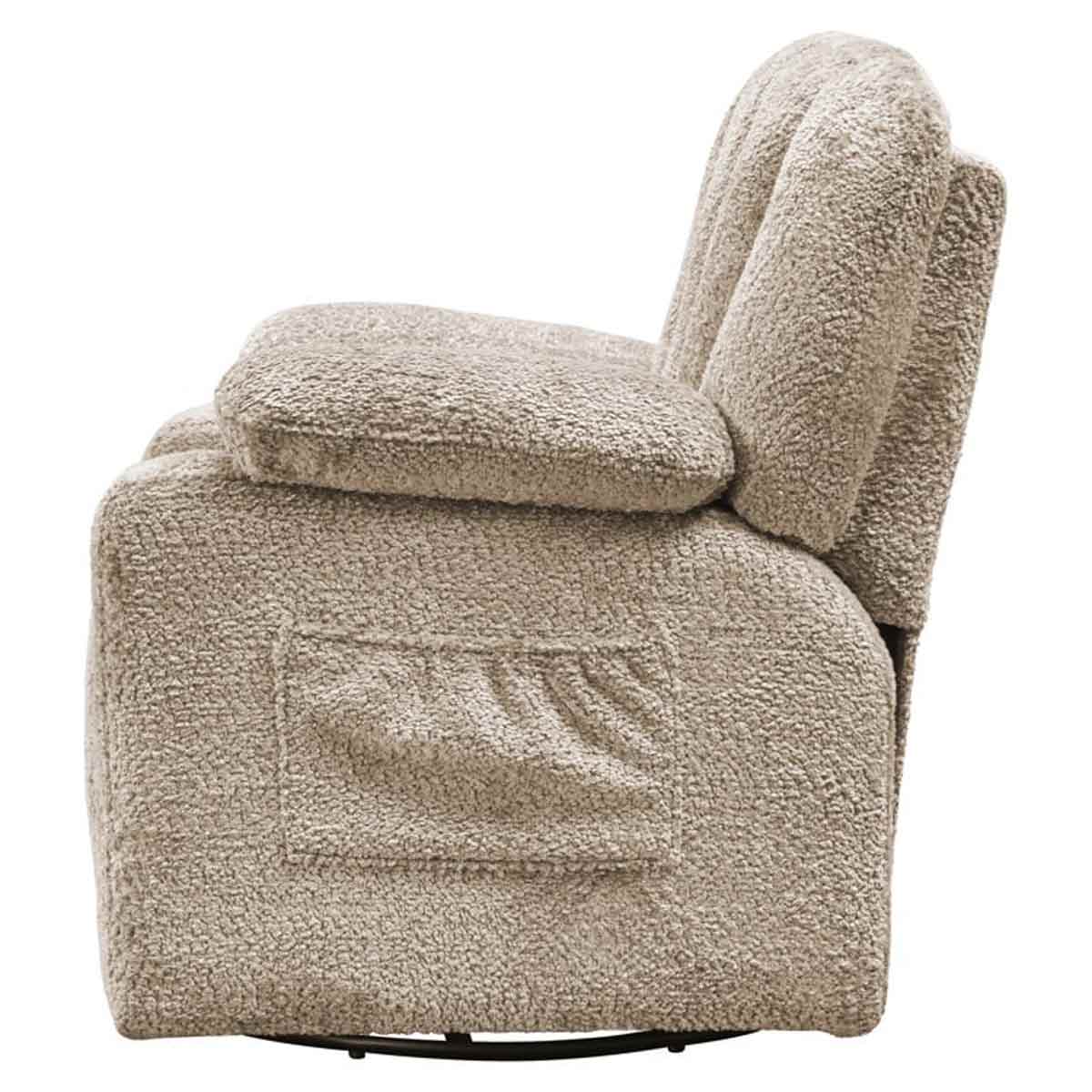 Relaxsessel Kinder Mickey (Sheep 01 nature) Das Bild zeigt den Relaxsessel Kinder Mickey (Sheep 01 Nature) von der Seite.