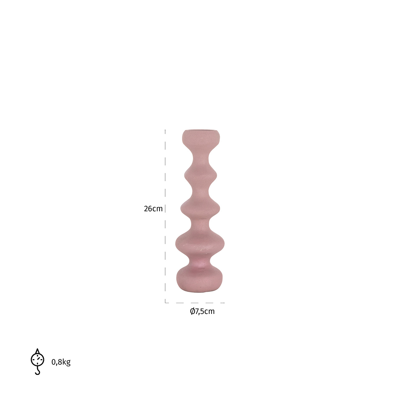 Richmond Decoration | Kerzenhalter Bijou (pink) S