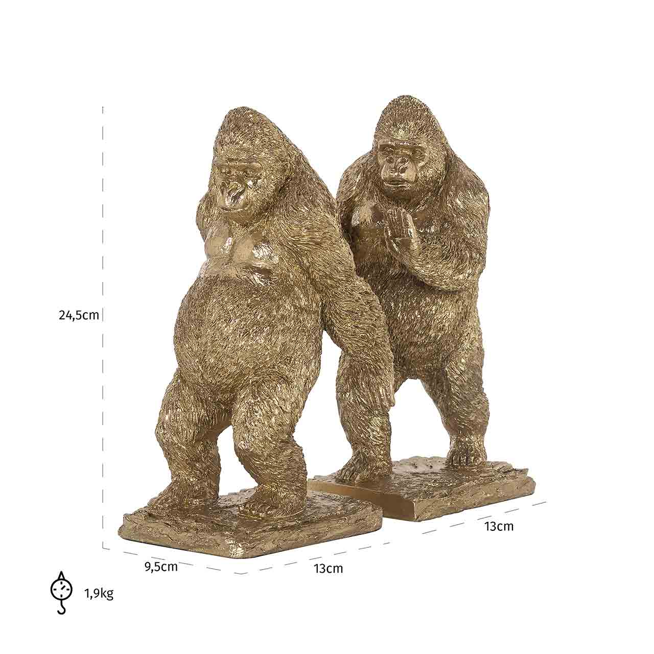 Richmond Decoration | Deko-Objekt Buchständer Donky (gold)