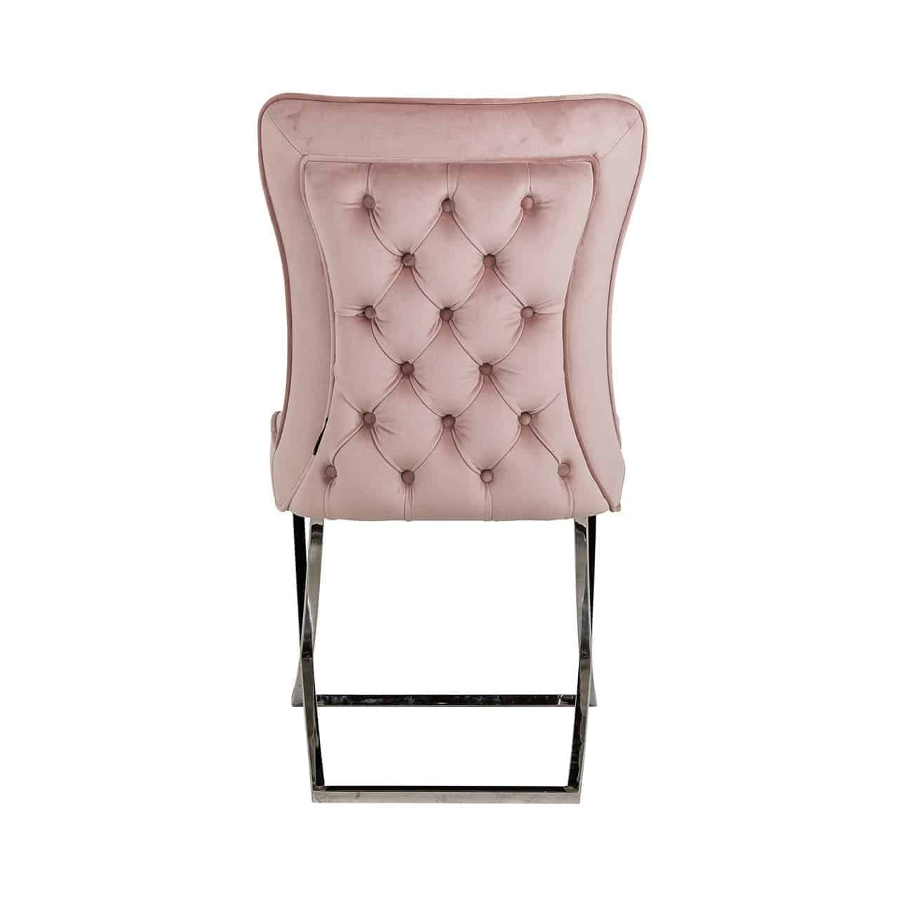 Stuhl Scarlett aus Samt (pink)