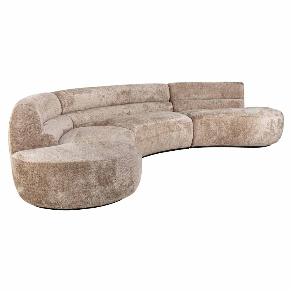 Sofa Colby runde (nature) “Detailansicht moderner Sessel in Schaffell-Optik von Richmond Möbel