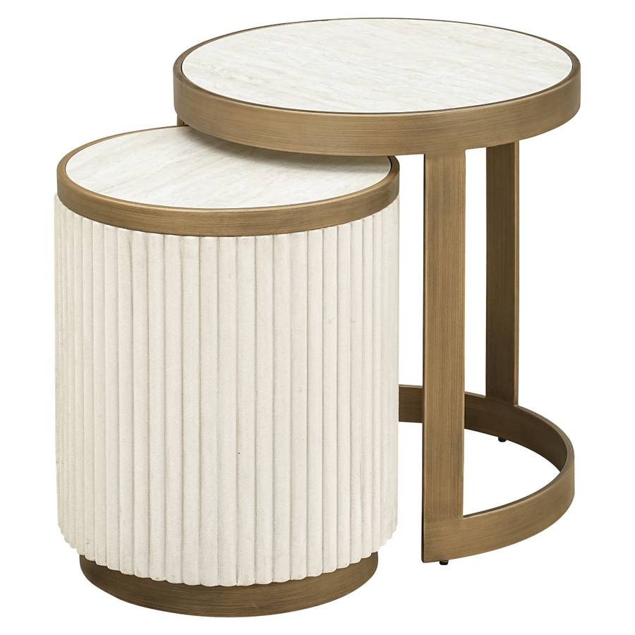 Beistelltisch Tivoli Set von 2 (weiss)