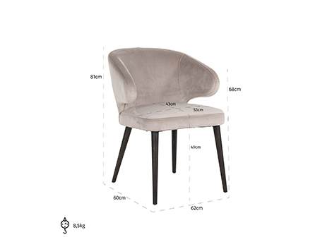 Stuhl indigo (khaki)