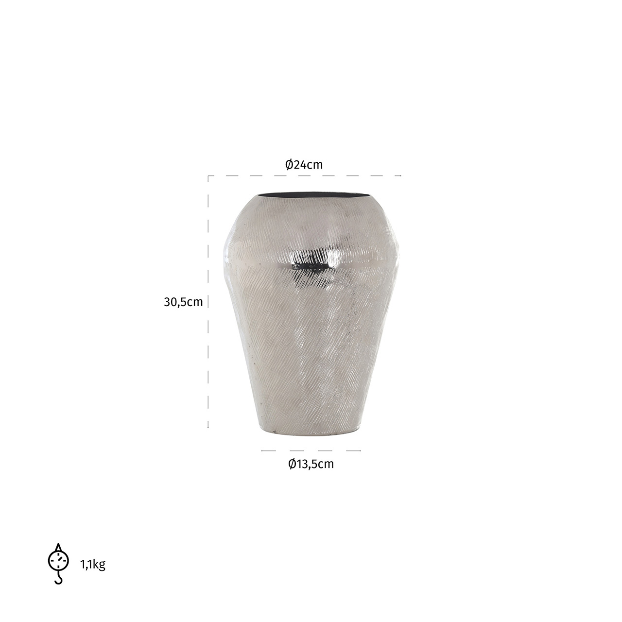 Richmond Decoration | Vase Meiz (silber) S 