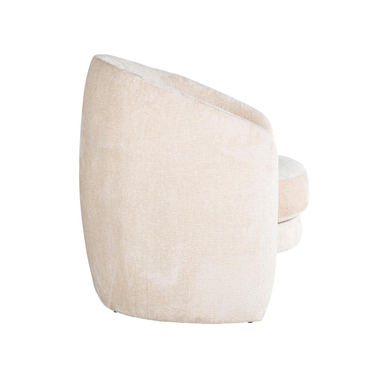 Sessel Fenna aus Chenille (weiß) 