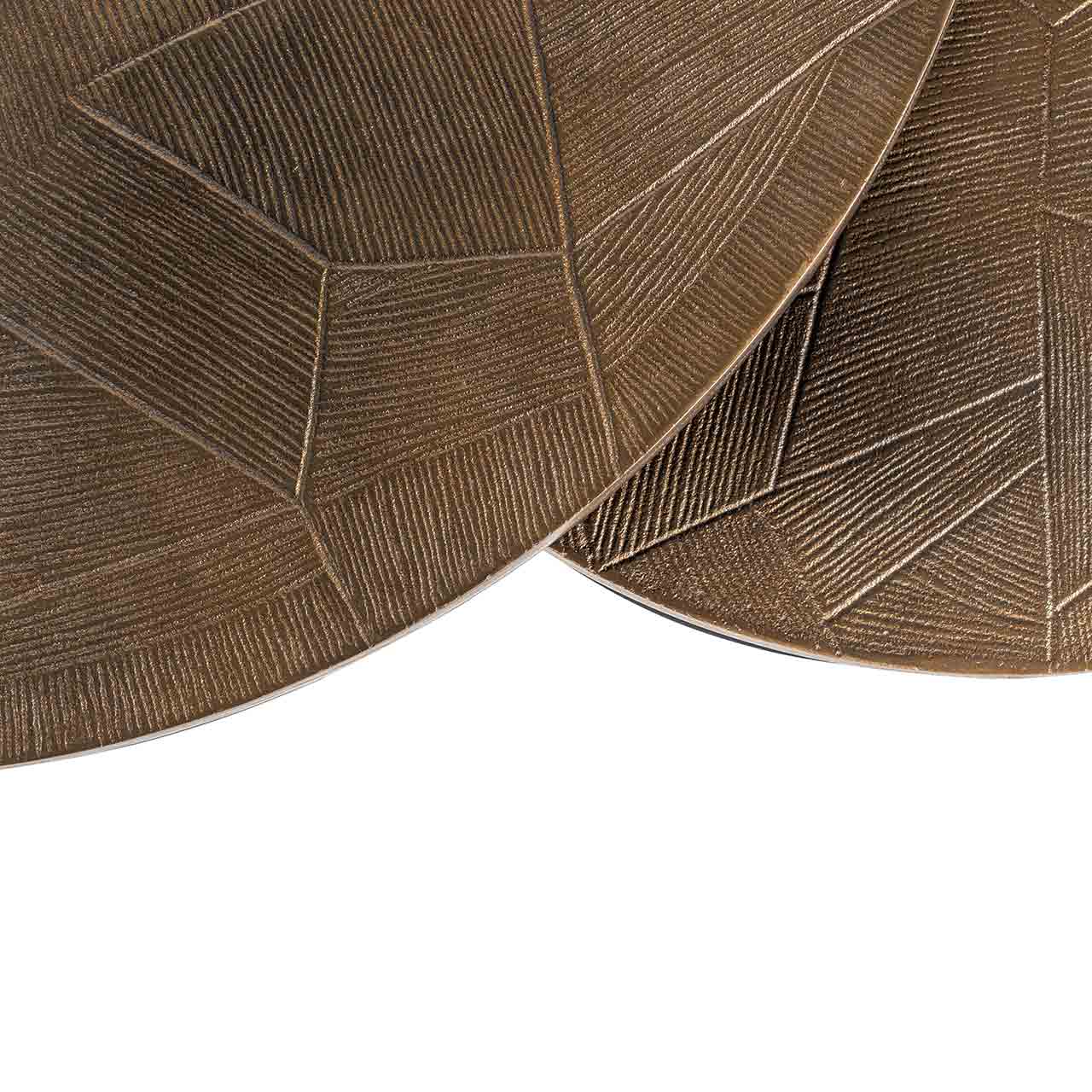 Tulum | Couchtisch 2er-Set (brushed gold)