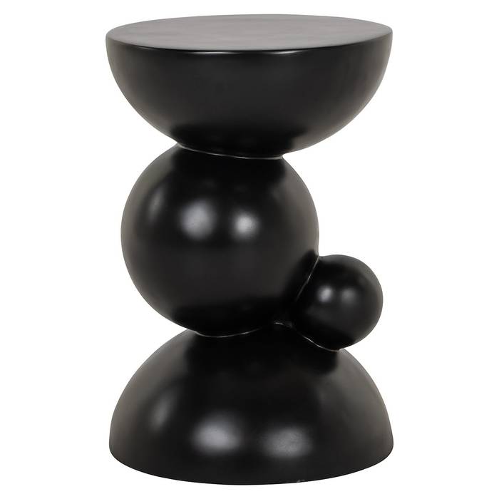 Beistelltisch Jing (schwarz), von vorne aufgenommen. Modernes und elegantes Design