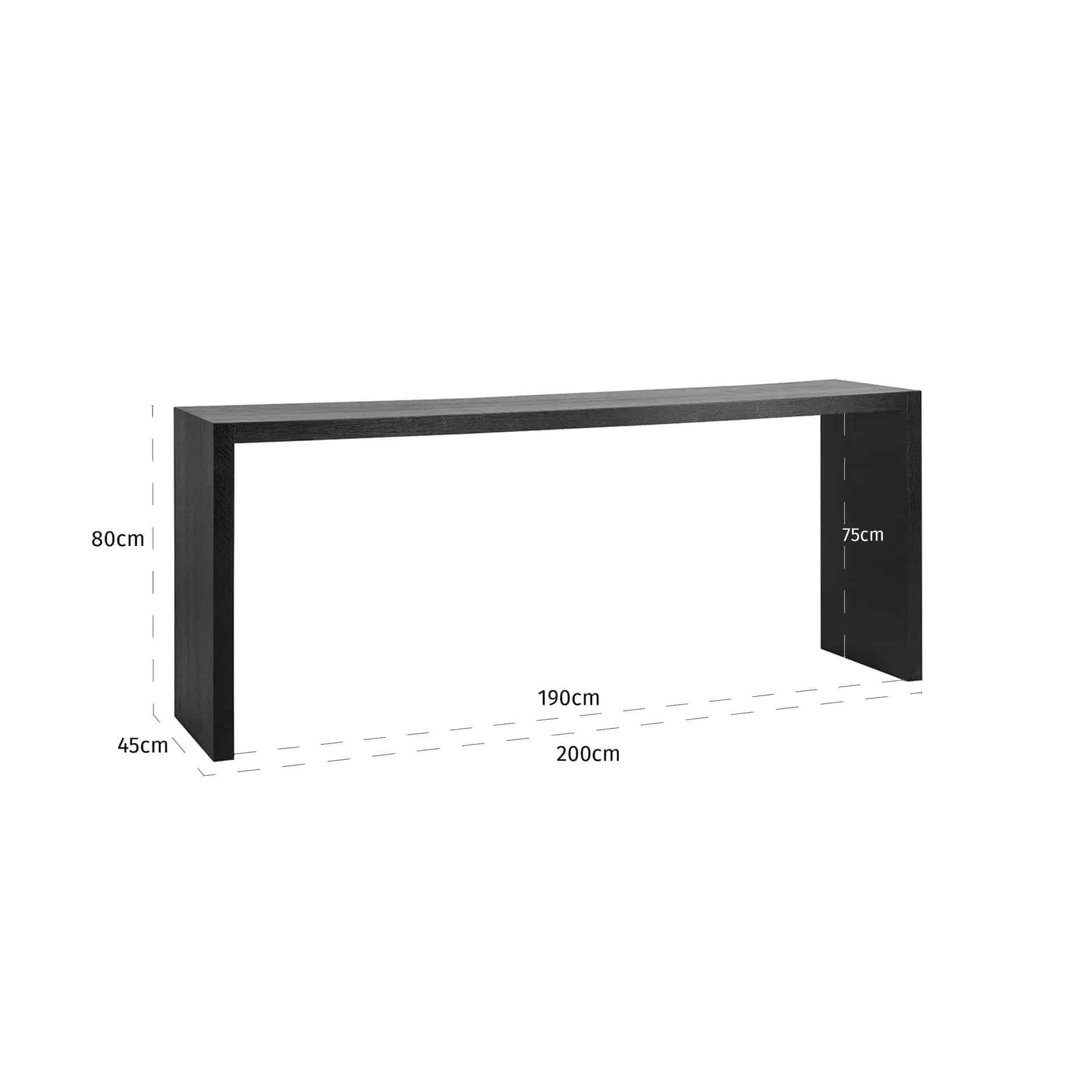 Oakura | Ablagetisch (schwarz)