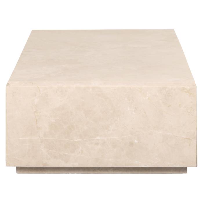 Couchtisch Stanford (Beige), seitlich aufgenommen. Modernes und elegantes Design
