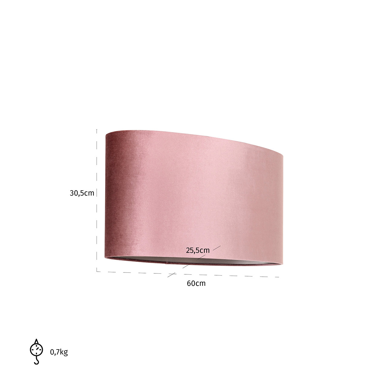 Lampenschirm Old oval (pink)