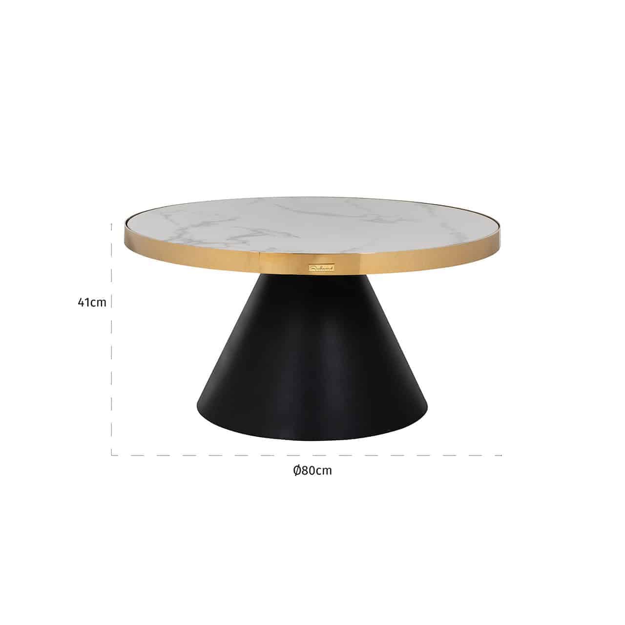 Richmond Exklusiv | Beistelltisch Odin rund (gold) L