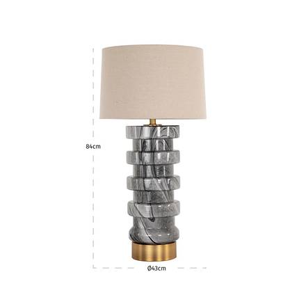 Tischlampe Jaylee (Schwarz/weiß)