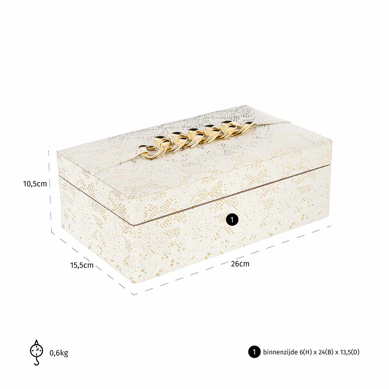 Richmond Decoration | Aufbewahrungsbox Noell (weiß)