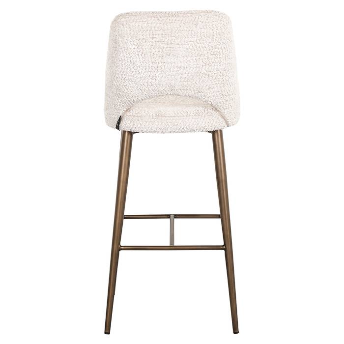 Barstuhl Delphine (Be Lovely 11 Cream), von hinten aufgenommen. Modernes und elegantes Design, ideal für stilvolle Wohnräume
