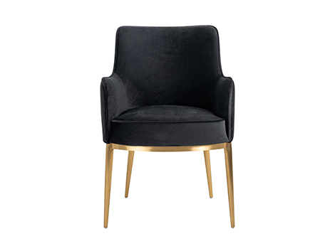 Stuhl Breeze aus Samt (anthrazit)