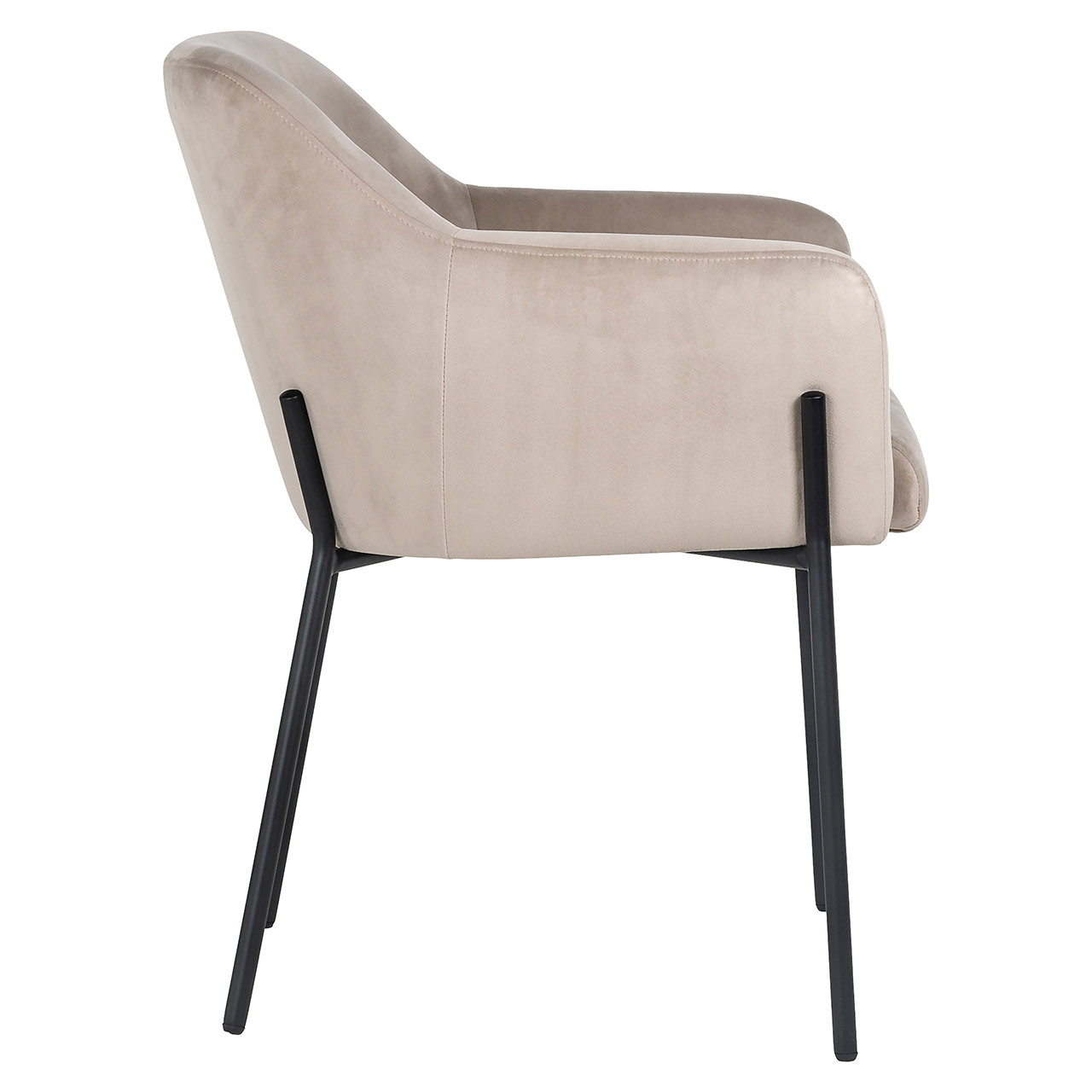 Stuhl Fay aus Samt (khaki) Stuhl Fay aus Samt (khaki)