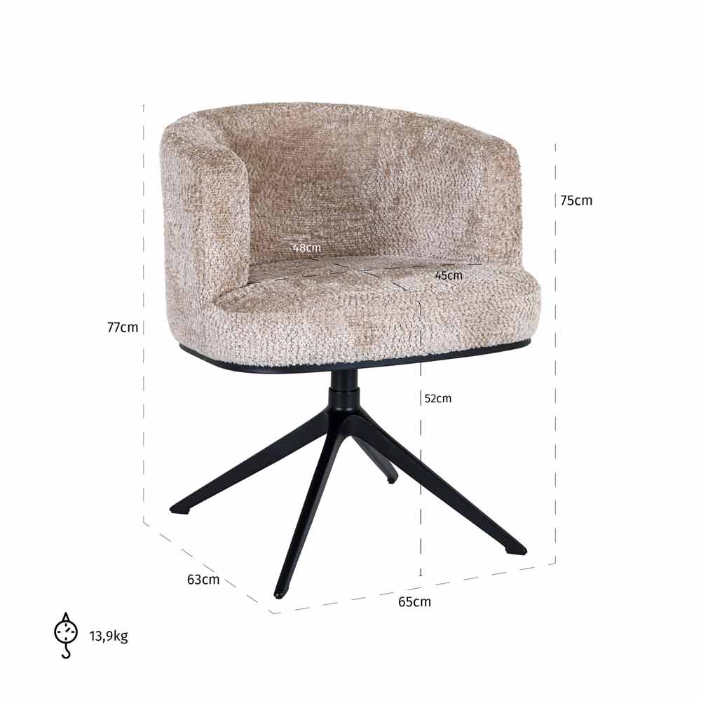 Drehstuhl Cheyenne lovely (beige) Drehstuhl Cheyenne lovely (beige)