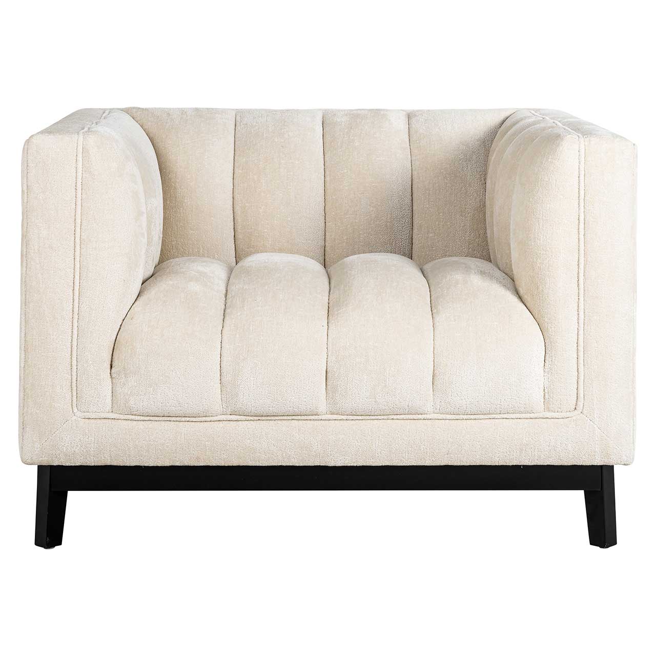 Sessel Beaudy aus Chenille (weiß) Sessel Beaudy aus Chenille (weiß)