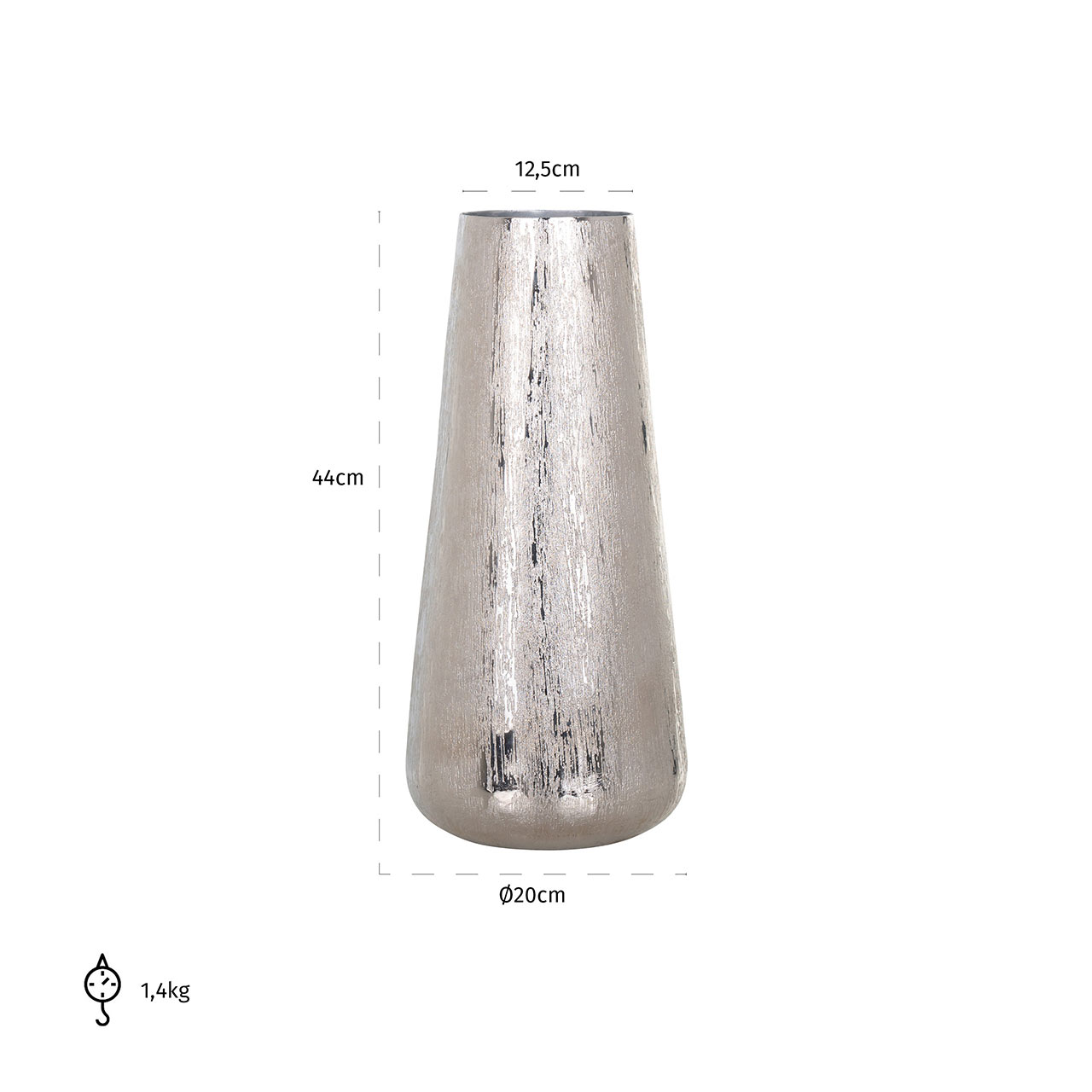 Richmond Decoration | Vase Jelte groß (silber) 