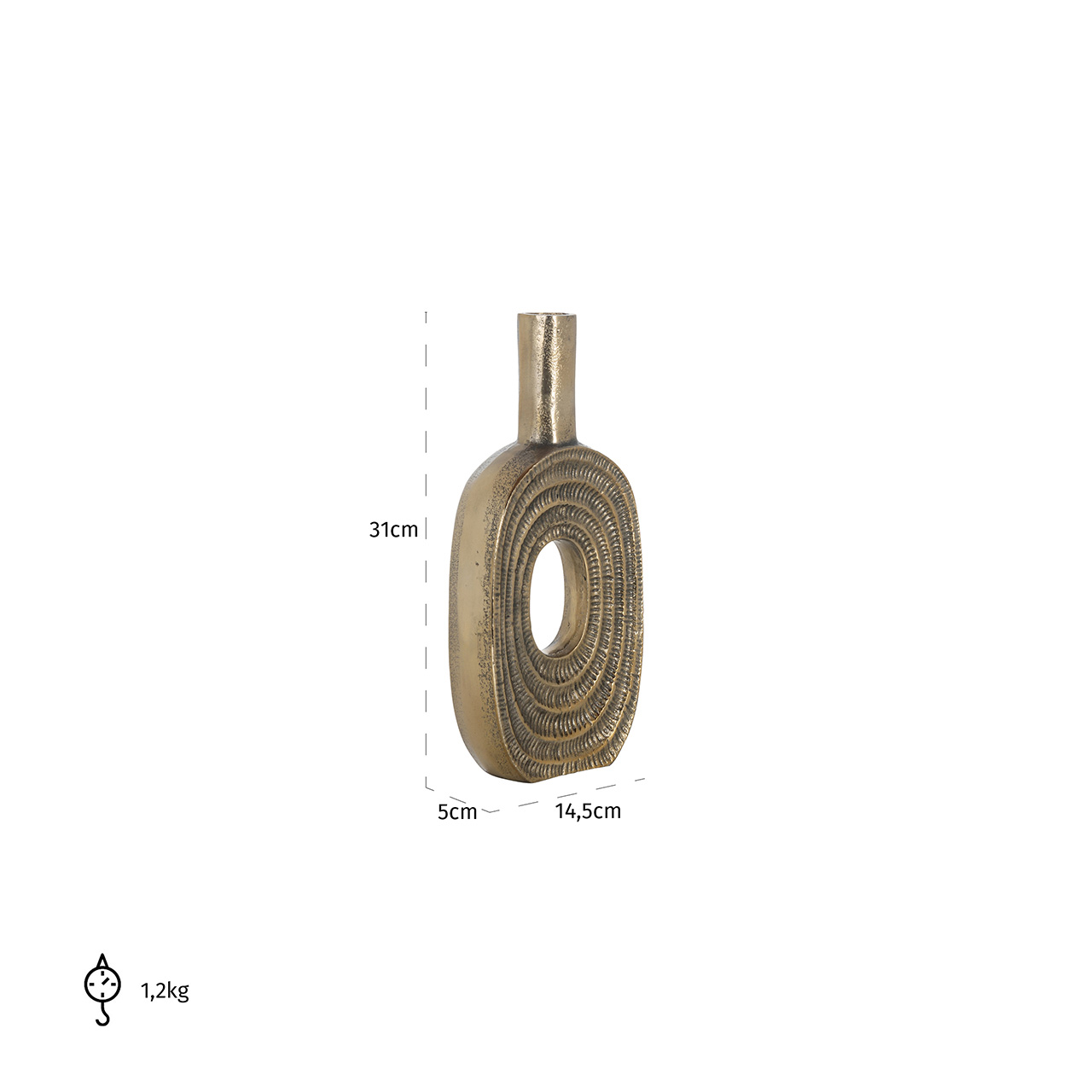 Richmond Decoration | Vase Emar (brushed gold) S