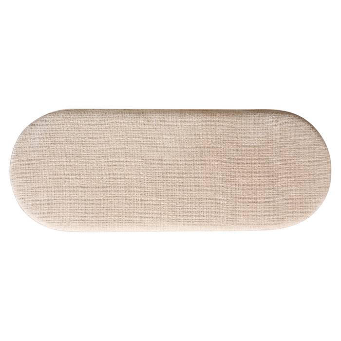 Bank Gallice naturbeige Travertin (Beige), von oben aufgenommen. Modernes und elegantes Design