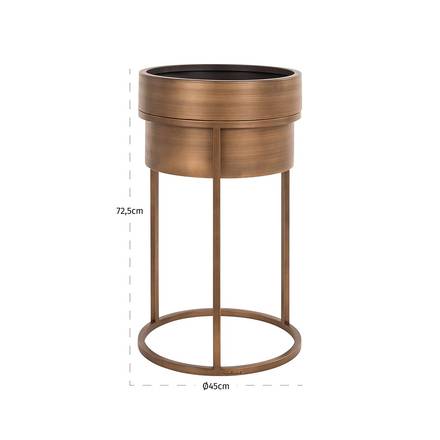Blumentopf Chadd (Gebürstetes Gold)