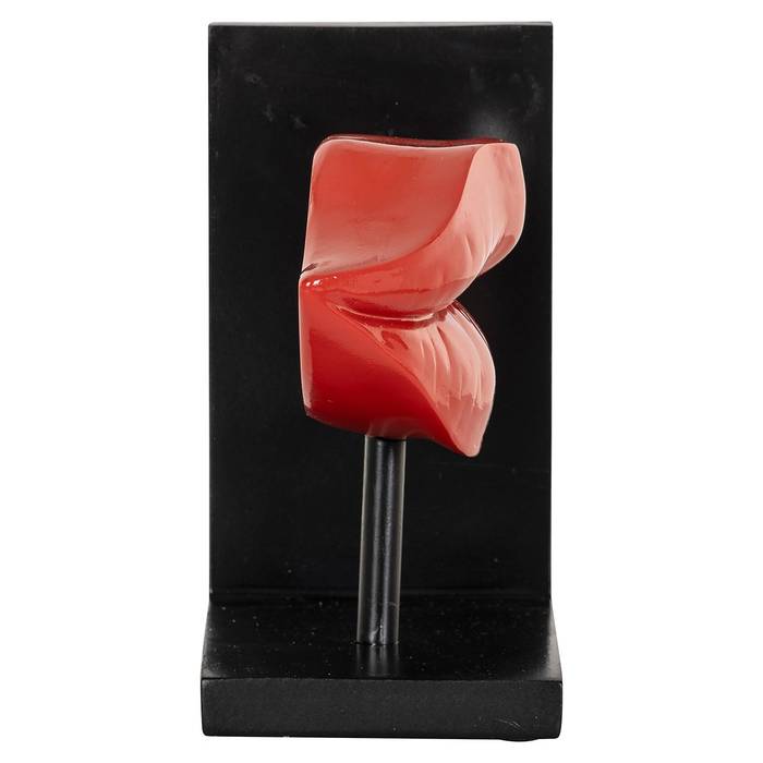 Richmond Decoration | Deko-Objekt Buechstaender Xia Deko-Objekt "Bücherständer Xia" von Richmond Decoration, aus Harz, rote Lippen auf einem Halter, modernes Design, außergewöhnlicher Blickfang für Bücherregale oder Tische.