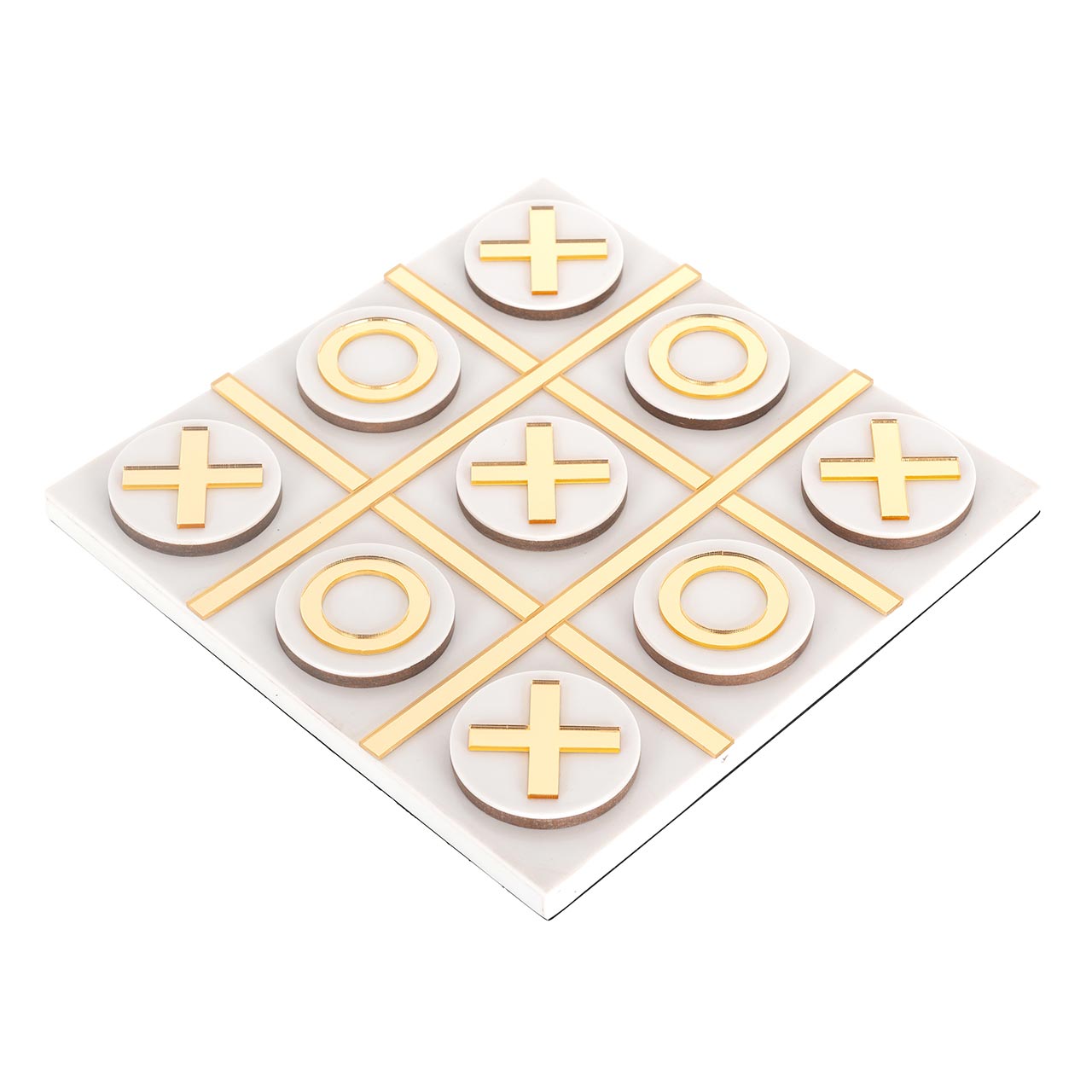 Richmond Decoration | Deko-Objekt Spiel Tic Tac Toe Maylie (weiß/gold)