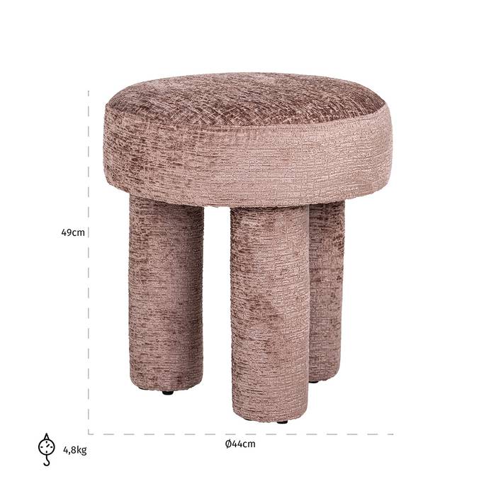 Hocker Pommery (rosa)