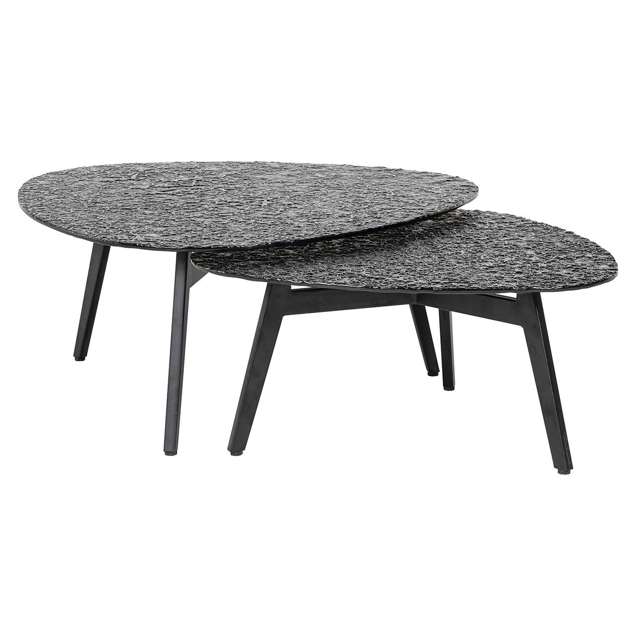Couchtisch Riley 2er-Set (schwarz)