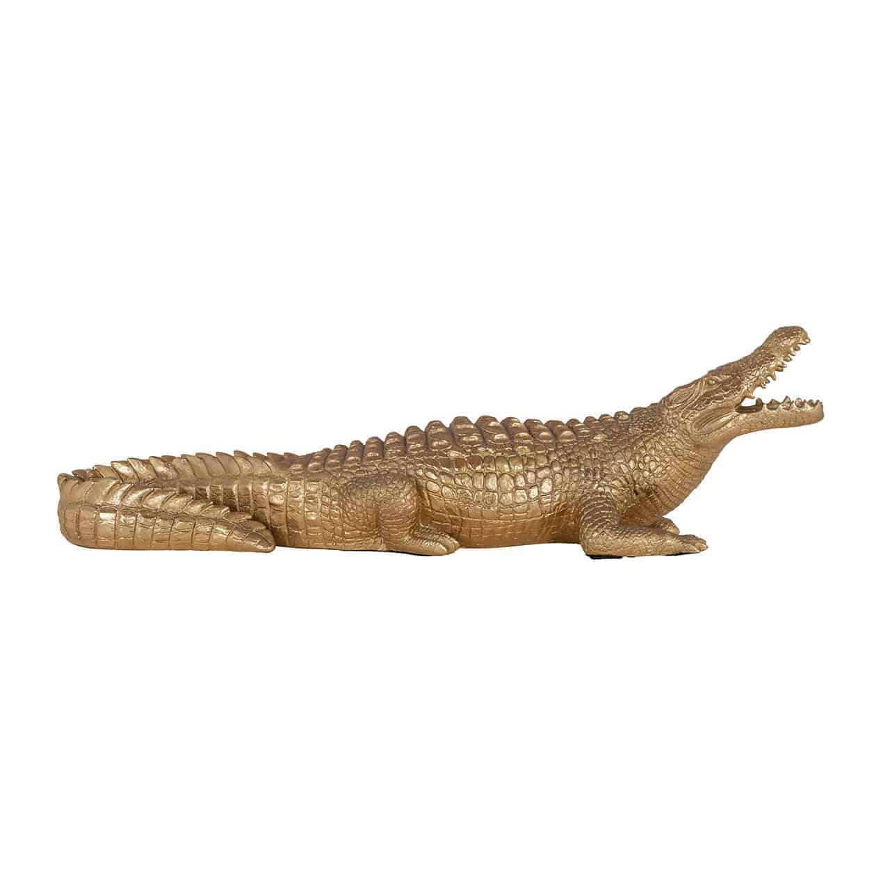 Richmond Decoration | Deko-Objekt Krokodil (gold) S