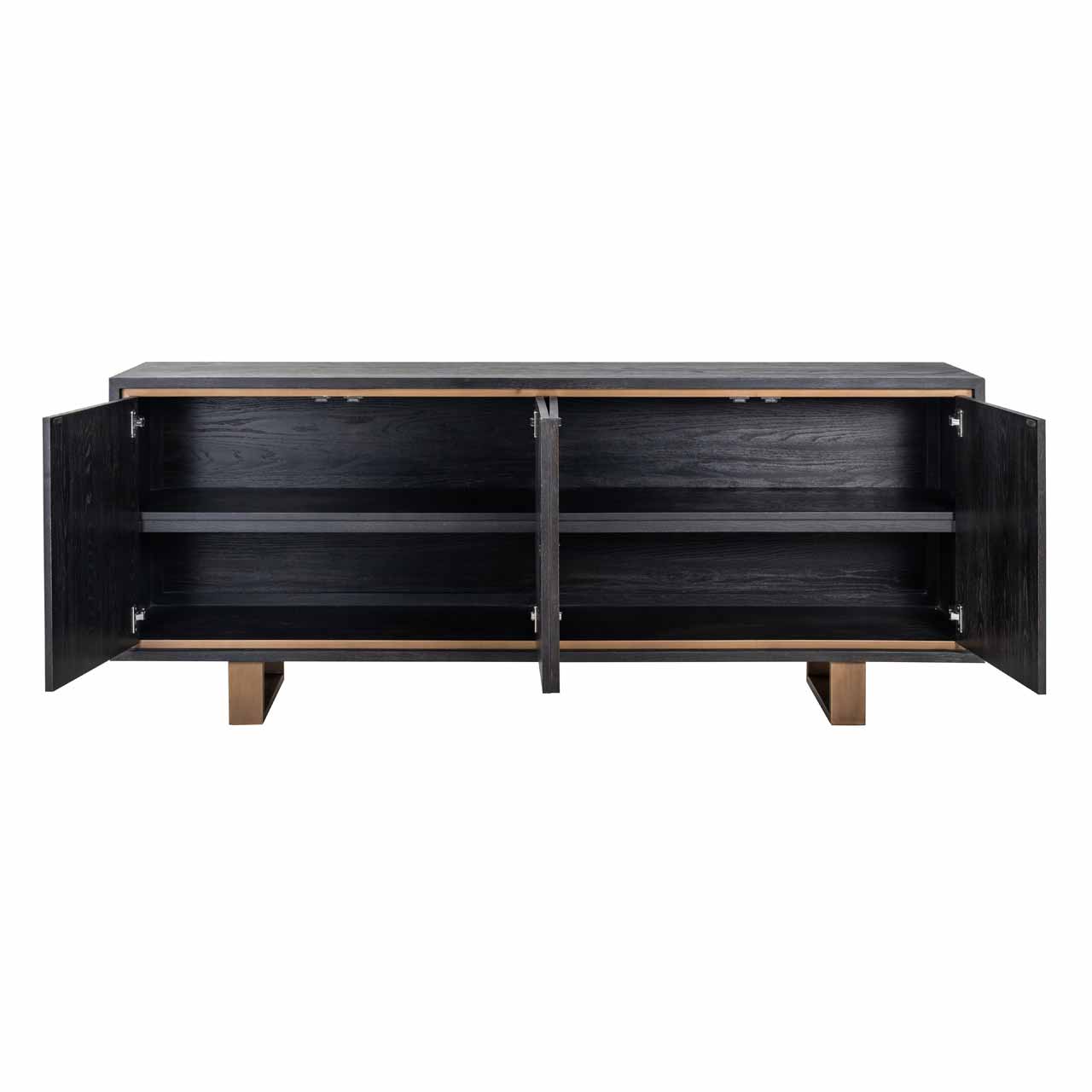 Hunter | Sideboard mit 4 Türen (schwarz rustikal)
