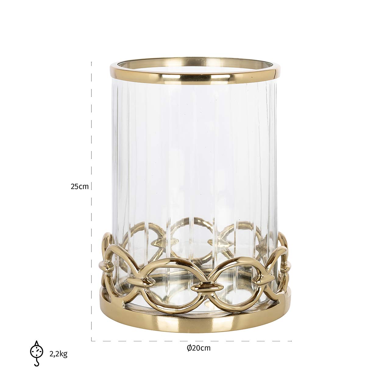 Richmond Decoration | Windlicht Jayce (gold)
