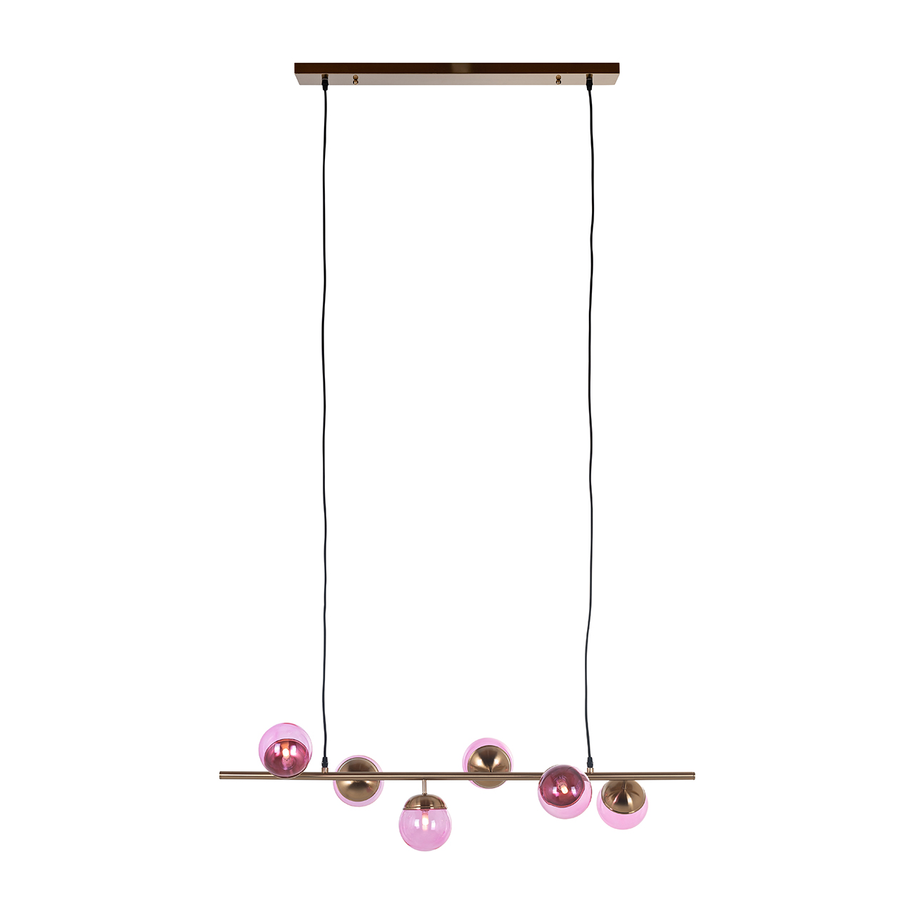 Richmond Decoration | Hängelampe Bente (brushed gold/rosa)