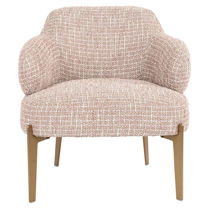 Sessel Venus (Be trendy 1673 rose), frontal aufgenommen. Modernes und elegantes Design, ideal für stilvolle Wohnräume