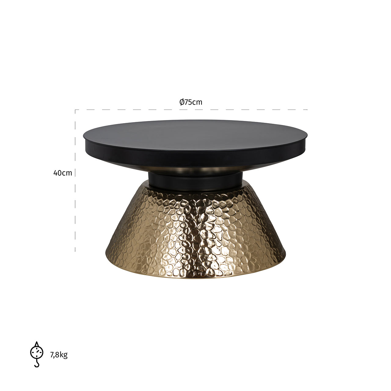Urban | Couchtisch Freddie (schwarz/gold)