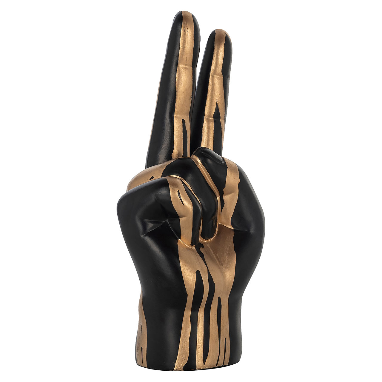 Richmond Decoration | Deko-Objekt Hand peace (schwarz/gold)